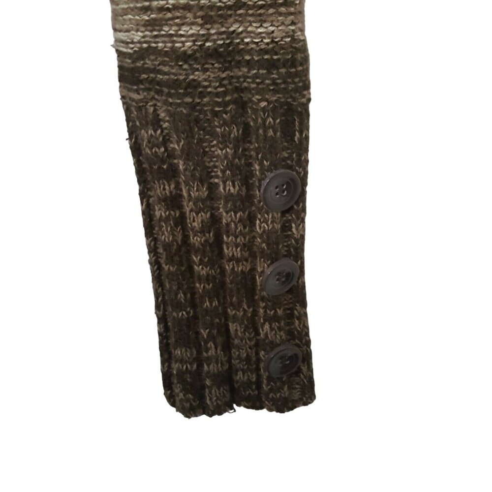 Say What Women's Sweater Dress M Brown Ombre Long Sleeve Shawl Collar - Picture 6 of 6
